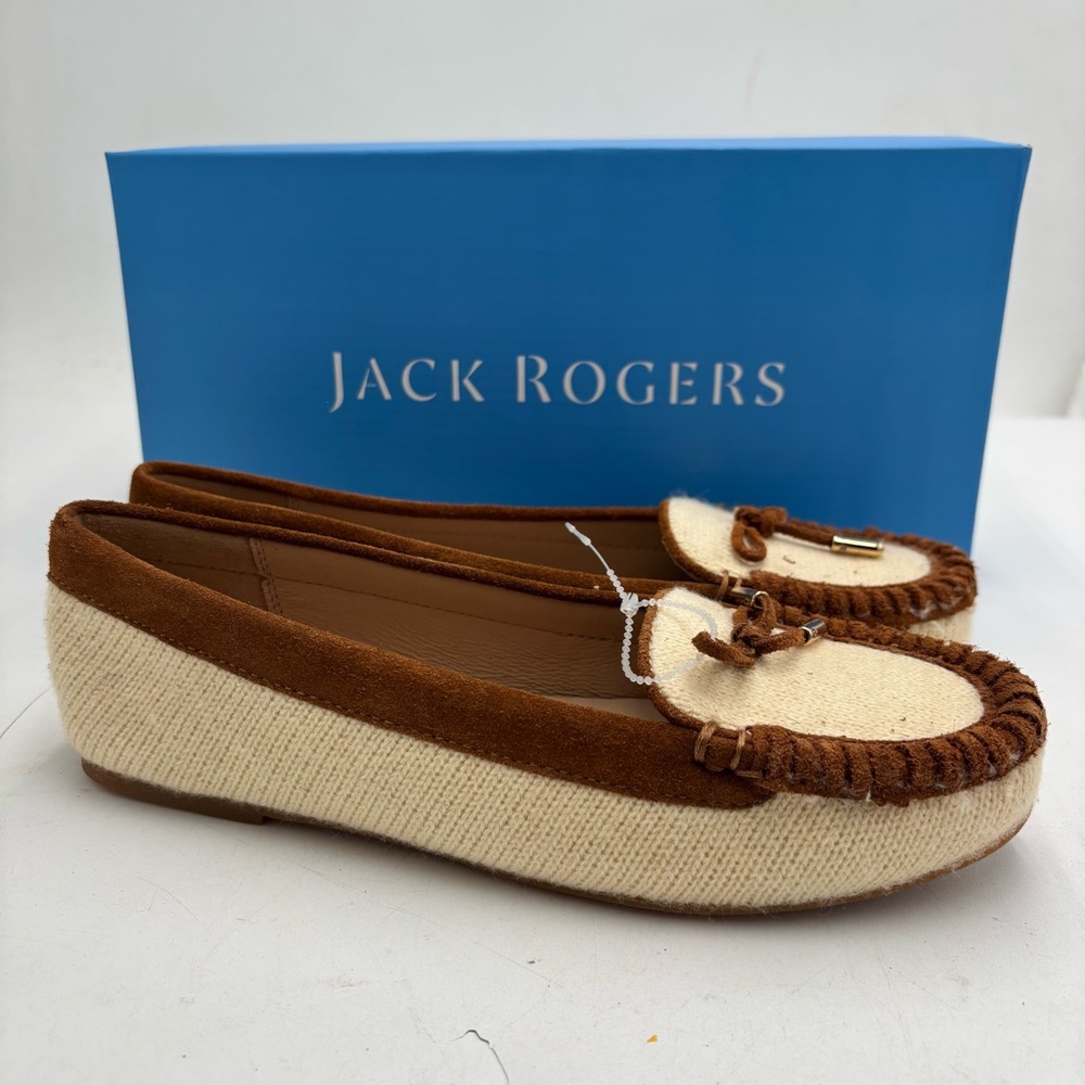 New Jack Rogers Women’s 6 Millie Oak Tan Brown Moccasin Loafers